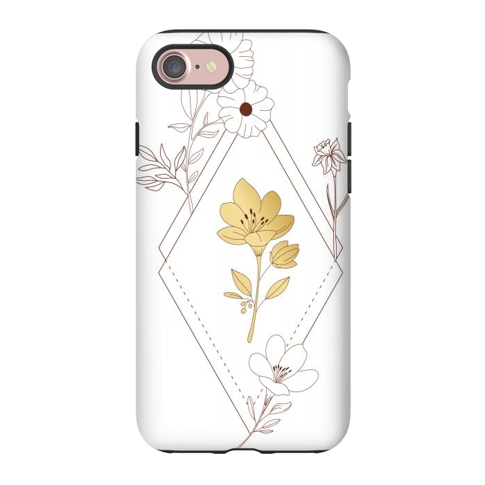 iPhone 7 StrongFit gold flower  by haroulita