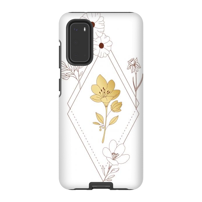Galaxy S20 StrongFit gold flower  by haroulita