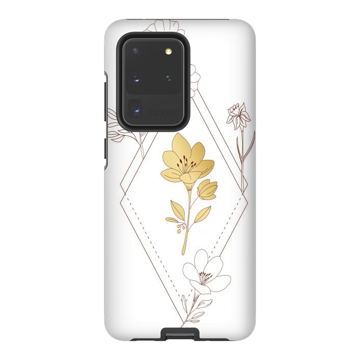 Galaxy S20 Ultra StrongFit gold flower  by haroulita