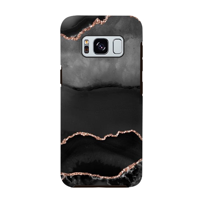 Galaxy S8 StrongFit black rosegold agate by haroulita