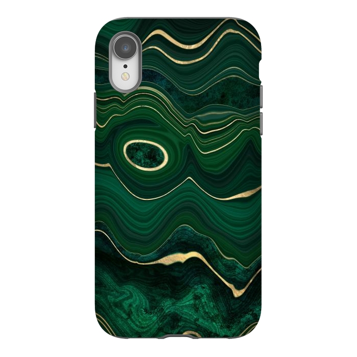 iPhone Xr StrongFit malachite by haroulita