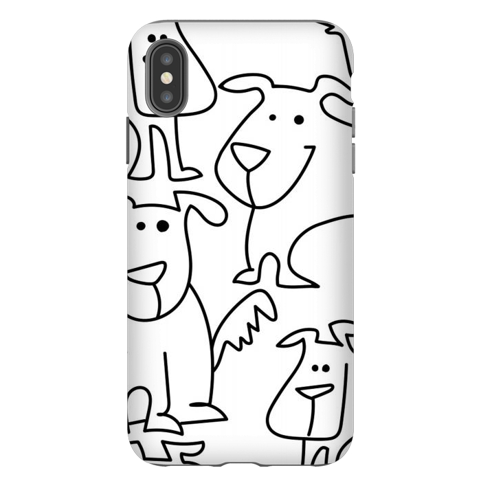 iPhone Xs Max StrongFit doodle dogs by haroulita