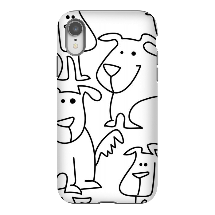 iPhone Xr StrongFit doodle dogs by haroulita