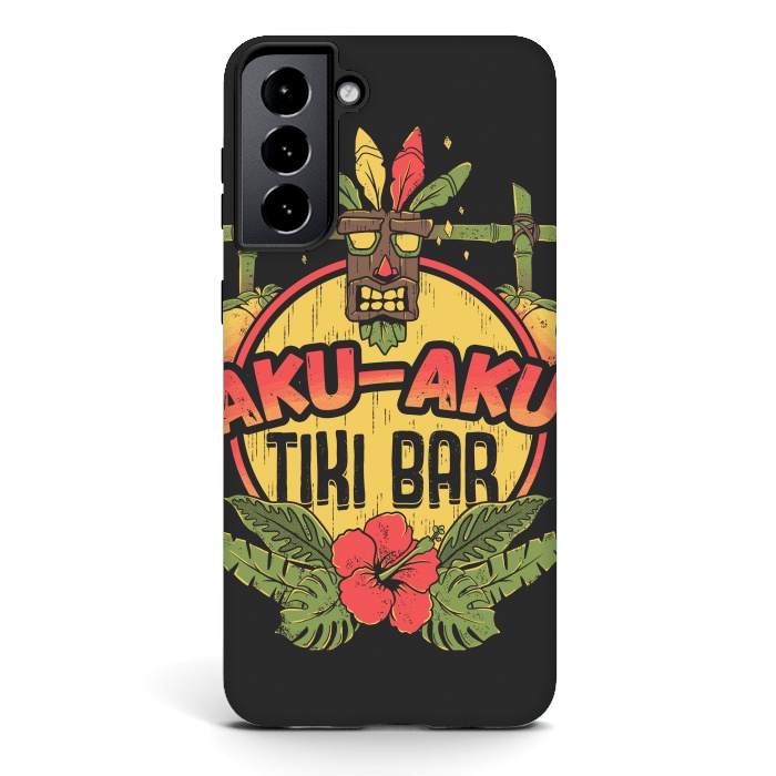 Galaxy S21 StrongFit Aku Aku - Tiki Bar by Ilustrata