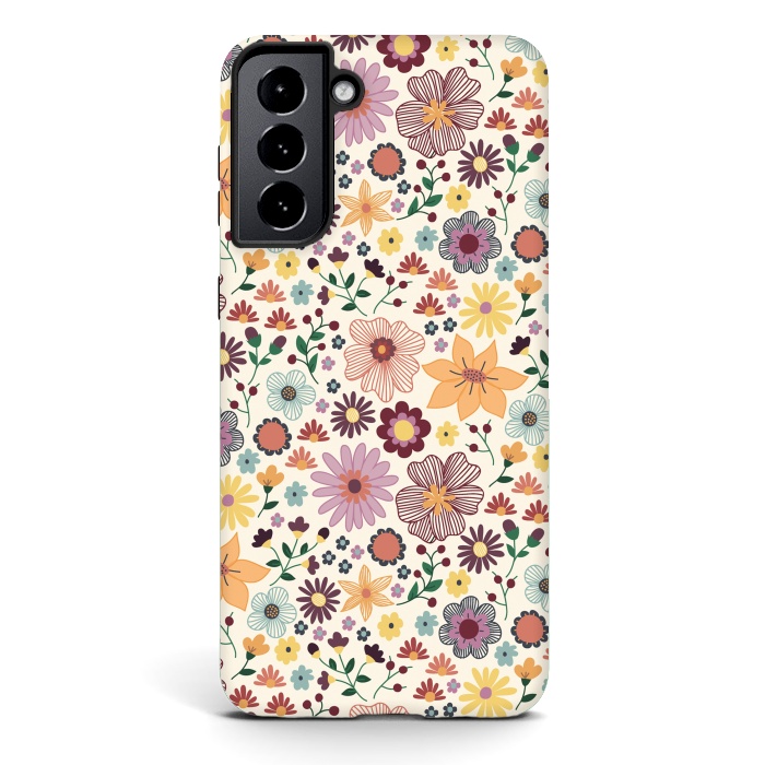 Galaxy S21 StrongFit Wild Bloom by TracyLucy Designs