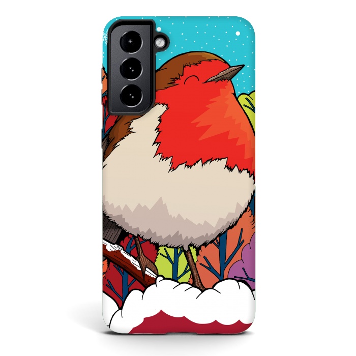 Galaxy S21 plus StrongFit The Big Red Robin by Steve Wade (Swade)