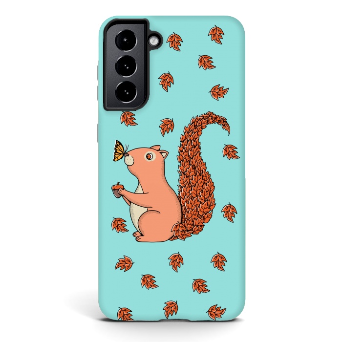 Galaxy S21 StrongFit Squirrel and Butterfly by Coffee Man