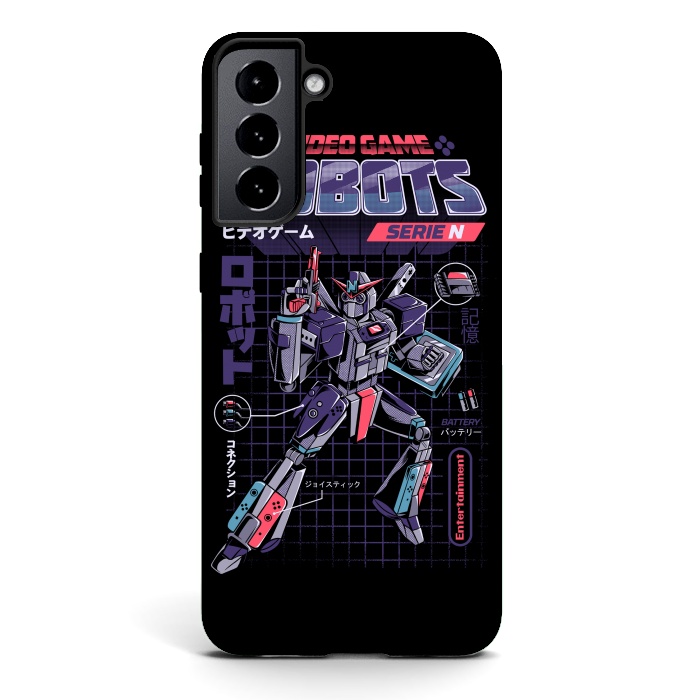 Galaxy S21 StrongFit Video Game Robot - Model N by Ilustrata