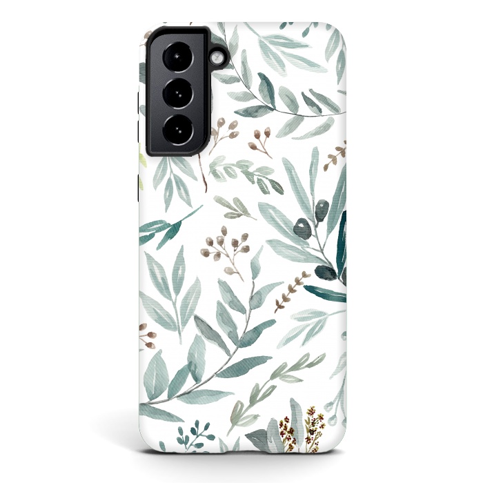 Galaxy S21 StrongFit Eucalyptus Pattern by Anis Illustration