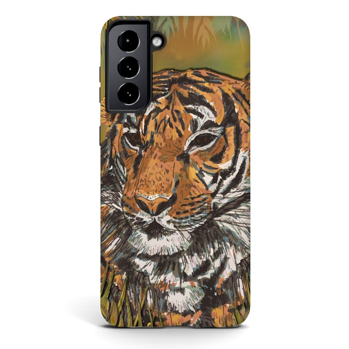 Galaxy S21 StrongFit Tiger by Lotti Brown