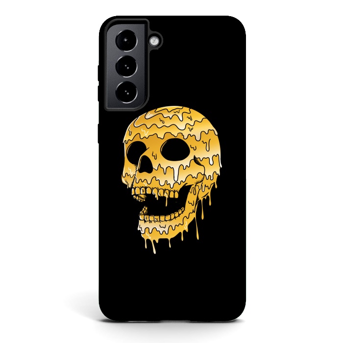 Galaxy S21 StrongFit Gold Skull by Coffee Man