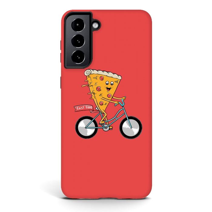Galaxy S21 plus StrongFit Pizza Fast Food Red by Coffee Man