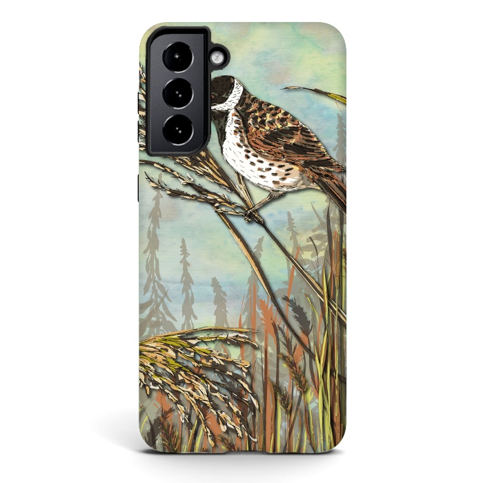 Galaxy S21 StrongFit Reedbunting by Lotti Brown