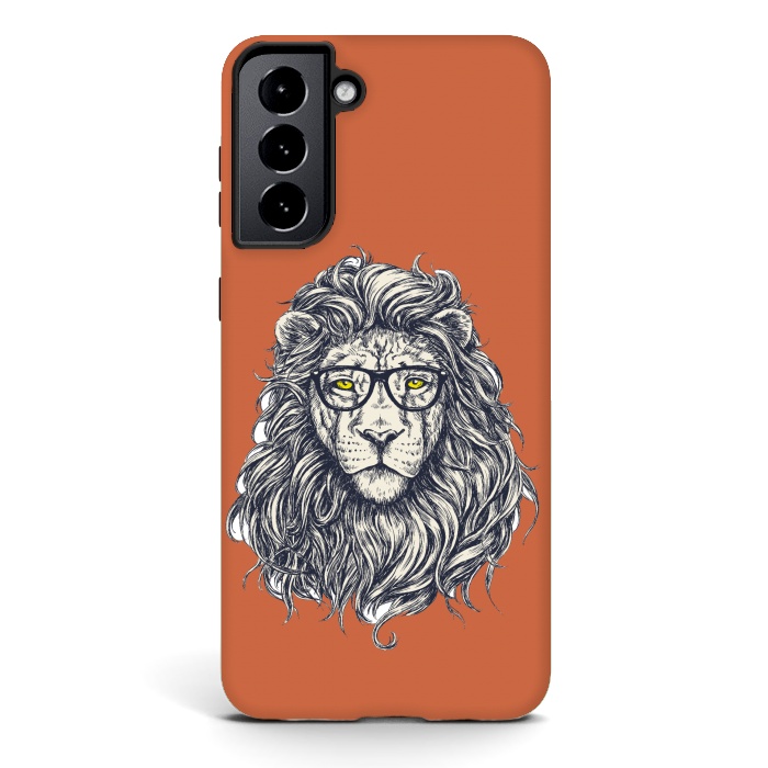 Galaxy S21 StrongFit Hipster Lion by Winston