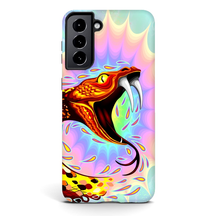 Galaxy S21 StrongFit Snake Attack Psychedelic Art by BluedarkArt