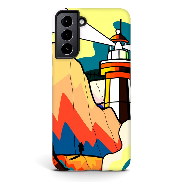 Galaxy S21 StrongFit The lost lighthouse by Steve Wade (Swade)