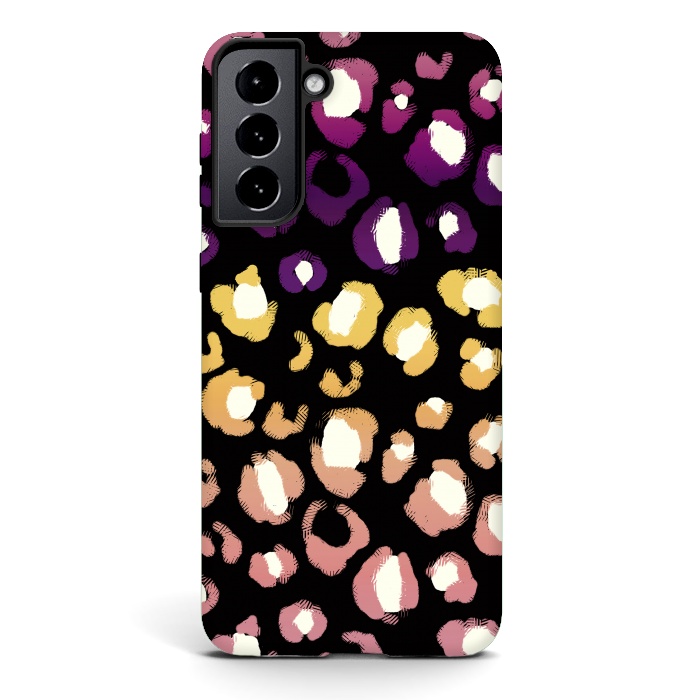 Galaxy S21 StrongFit Gradient graphic leopard print by Oana 