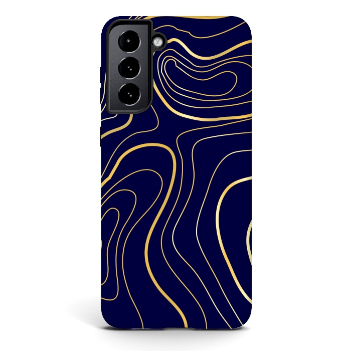 Galaxy S21 StrongFit golden abstract lines by MALLIKA
