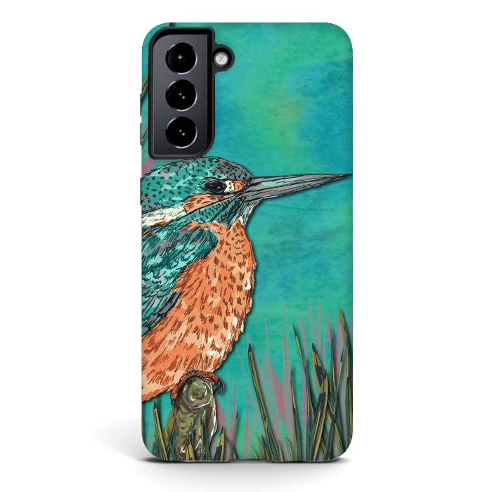 Galaxy S21 StrongFit Kingfisher by Lotti Brown