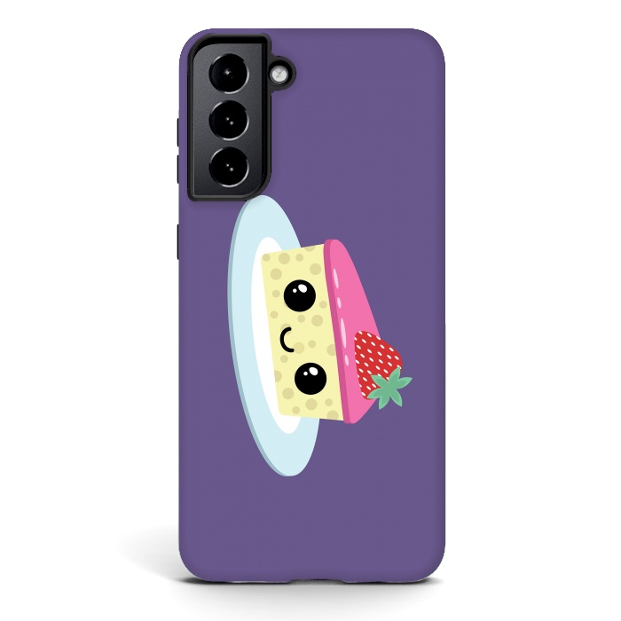 Galaxy S21 plus StrongFit Cute cheesecake by Laura Nagel
