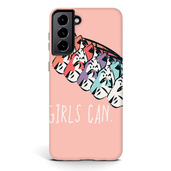Galaxy S21 plus StrongFit Girls can, pink by Jelena Obradovic