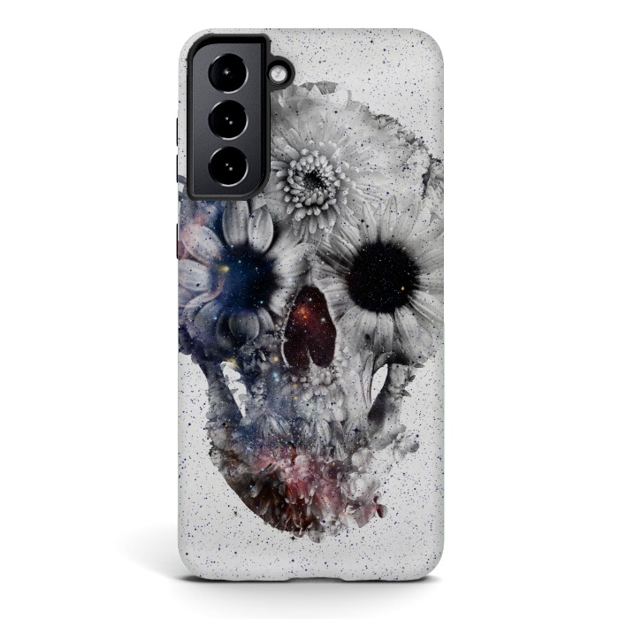 Galaxy S21 StrongFit Floral Skull 2 by Ali Gulec