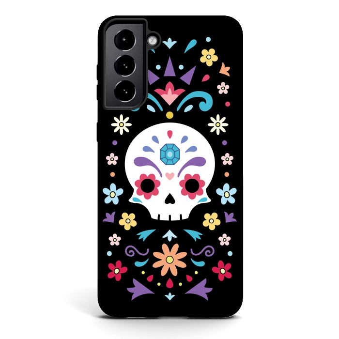 Galaxy S21 StrongFit Cute day of the dead by Laura Nagel