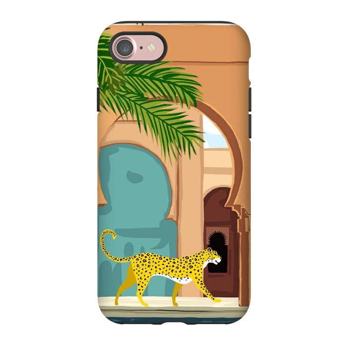 iPhone 7 StrongFit Cheetah Under The Moroccan Arch by Uma Prabhakar Gokhale