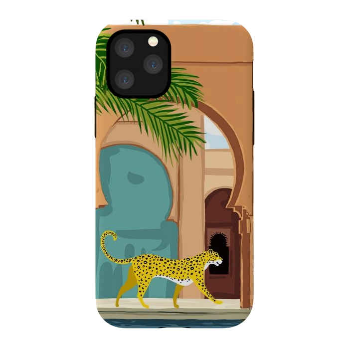 iPhone 11 Pro StrongFit Cheetah Under The Moroccan Arch by Uma Prabhakar Gokhale