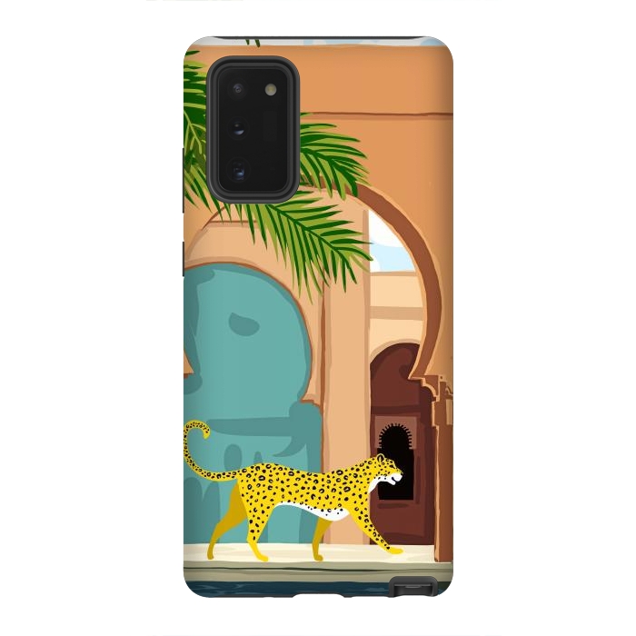 Galaxy Note 20 StrongFit Cheetah Under The Moroccan Arch by Uma Prabhakar Gokhale