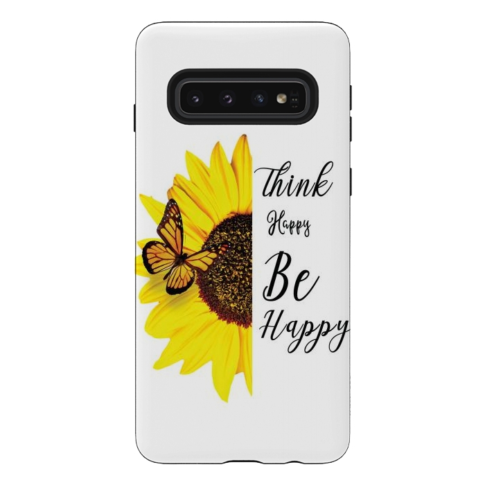 Galaxy S10 StrongFit sunflower butterfly by haroulita