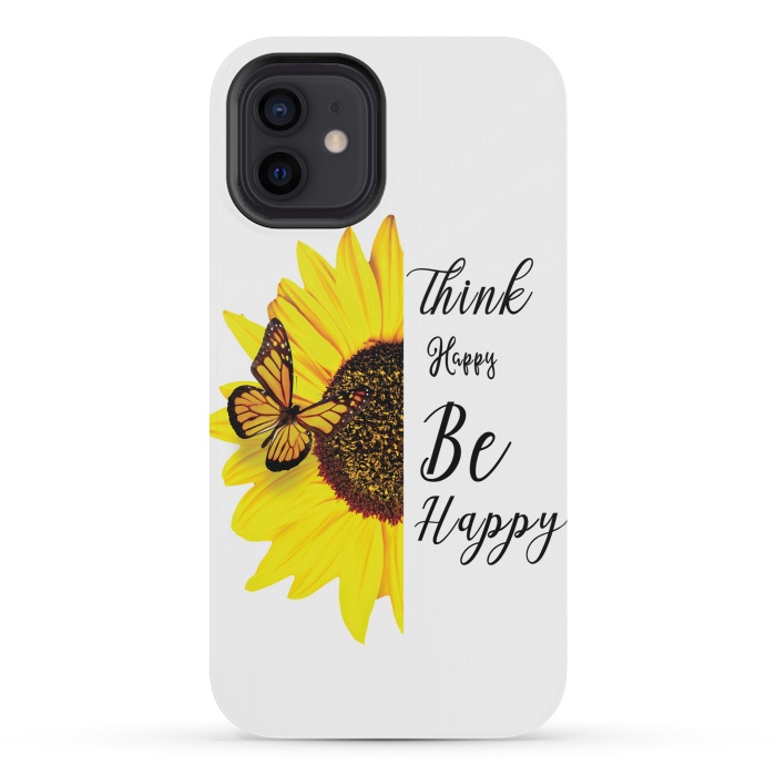 iPhone 12 mini StrongFit sunflower butterfly by haroulita