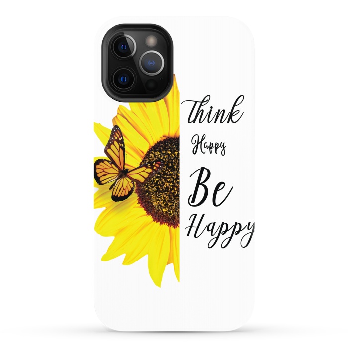 iPhone 12 Pro Max StrongFit sunflower butterfly by haroulita