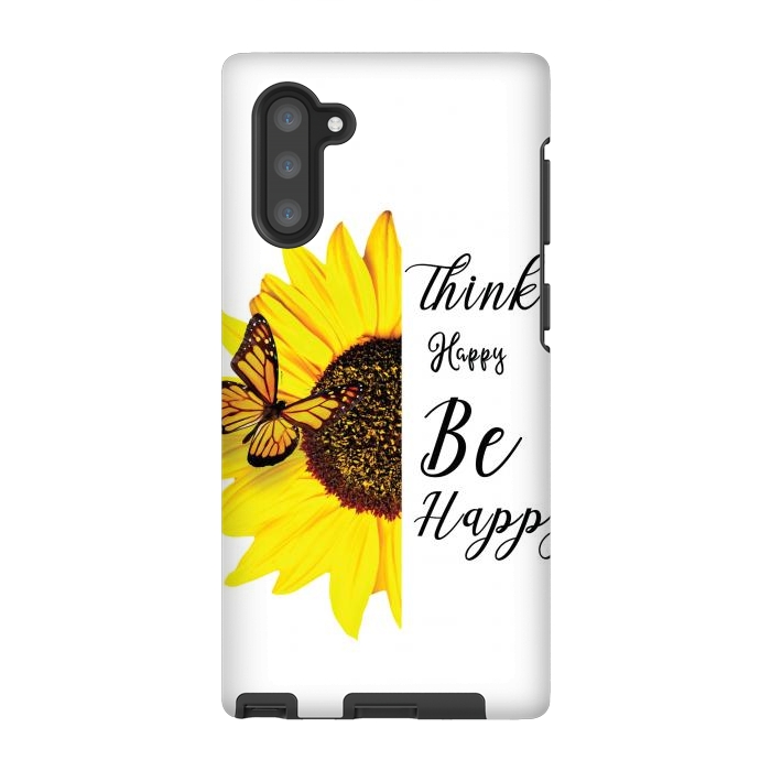 Galaxy Note 10 StrongFit sunflower butterfly by haroulita