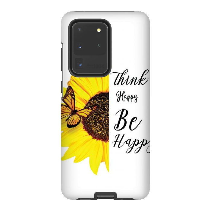 Galaxy S20 Ultra StrongFit sunflower butterfly by haroulita