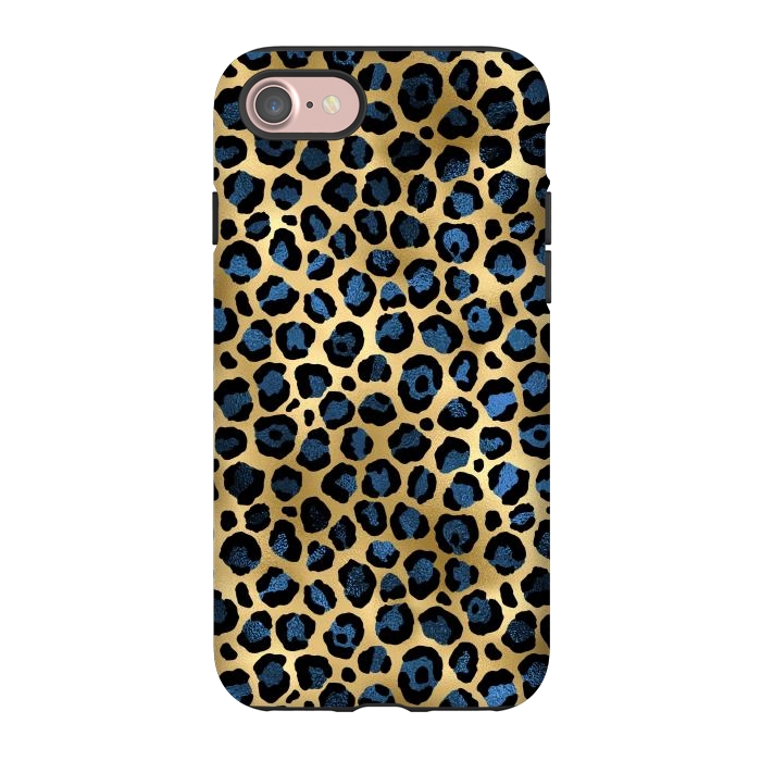 iPhone 7 StrongFit blue leopard print by haroulita