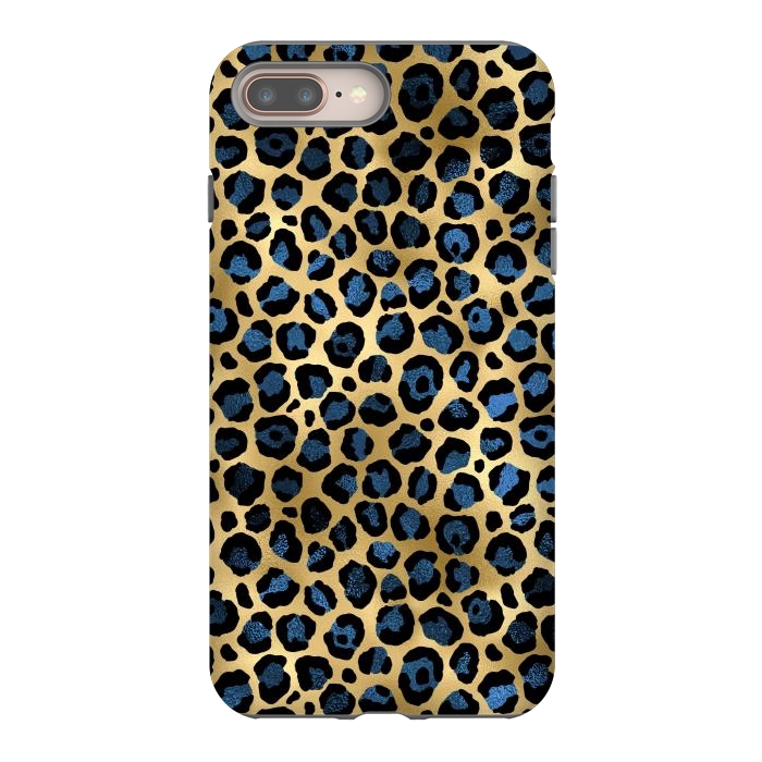 iPhone 7 plus StrongFit blue leopard print by haroulita