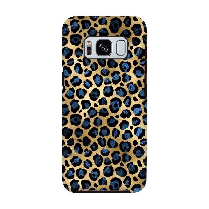 Galaxy S8 StrongFit blue leopard print by haroulita
