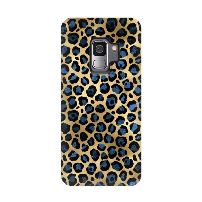 Galaxy S9 StrongFit blue leopard print by haroulita