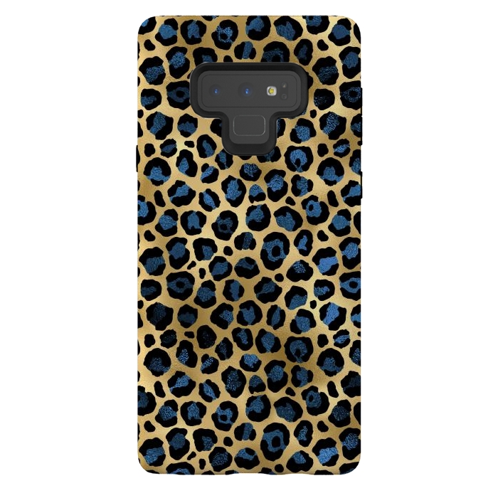 Galaxy Note 9 StrongFit blue leopard print by haroulita