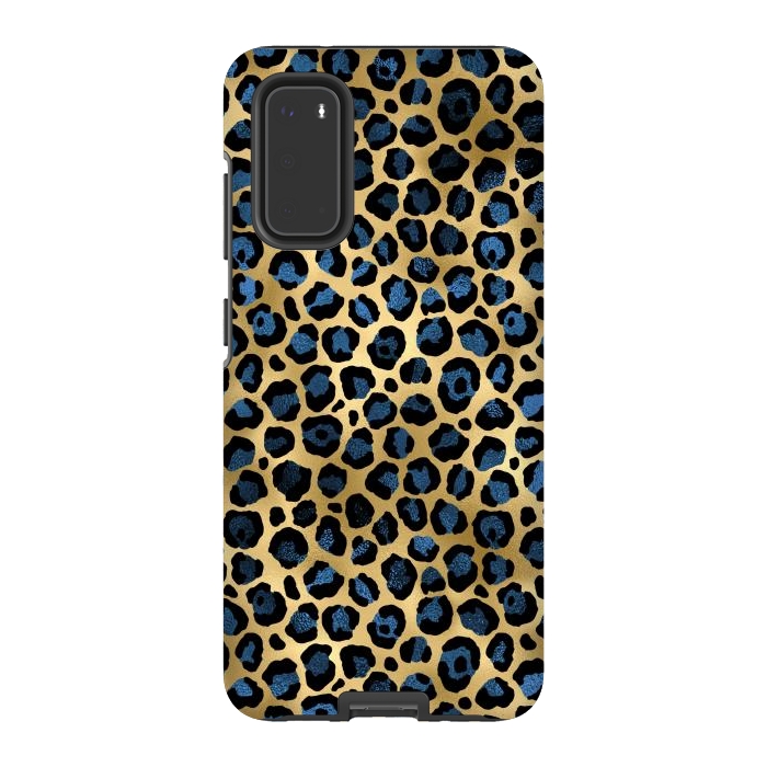 Galaxy S20 StrongFit blue leopard print by haroulita