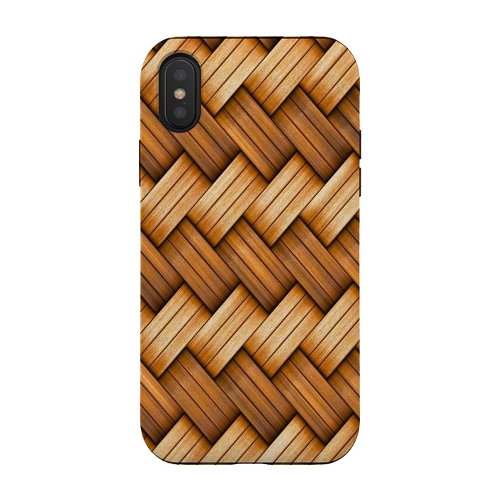 iPhone Xs / X StrongFit brown texture art by haroulita