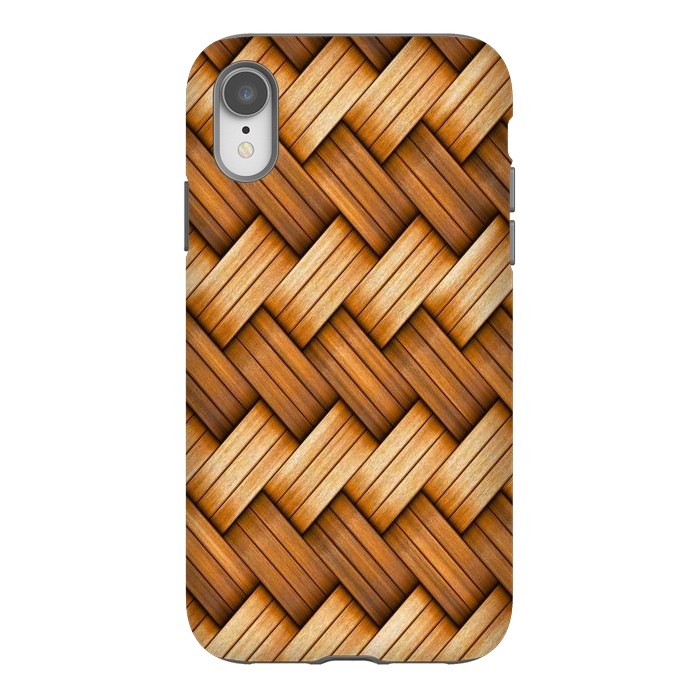 iPhone Xr StrongFit brown texture art by haroulita