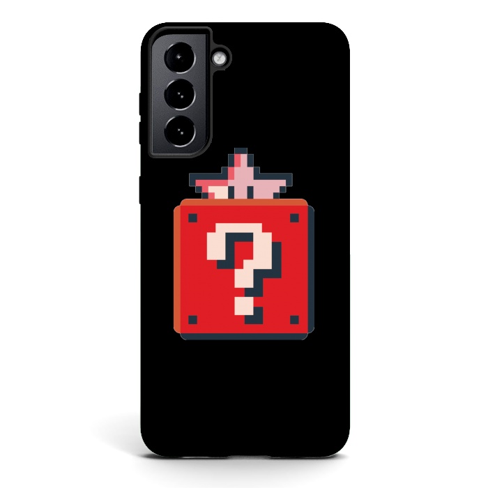Galaxy S21 StrongFit Pixelated Mario Star by Winston