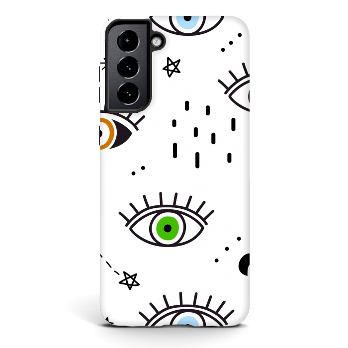 Galaxy S21 StrongFit evil eyes ii by haroulita
