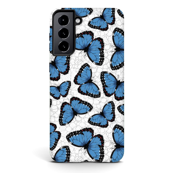 Galaxy S21 StrongFit Blue morpho butterflies by Katerina Kirilova