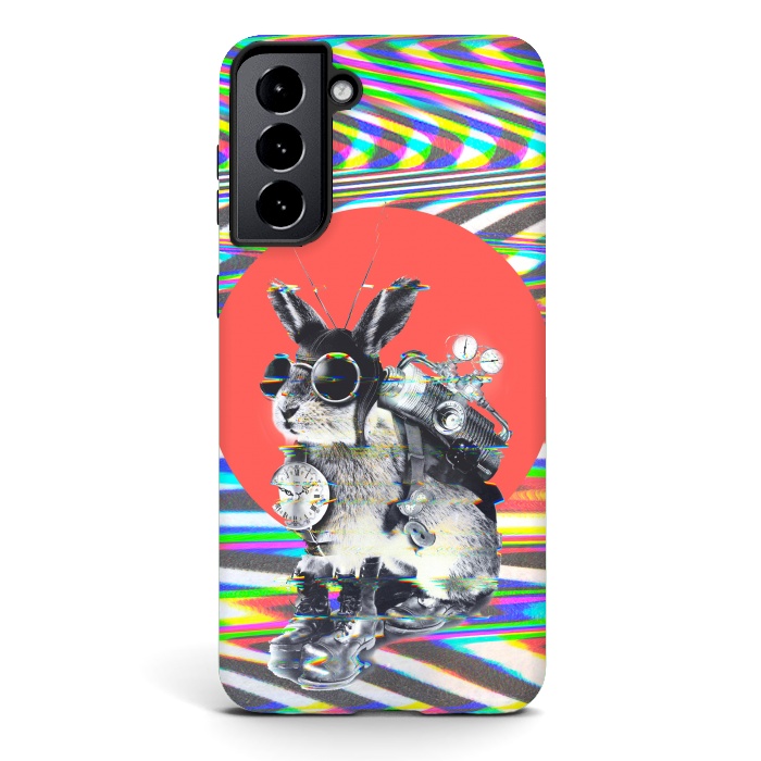 Galaxy S21 plus StrongFit Time Traveler Bunny by Ali Gulec