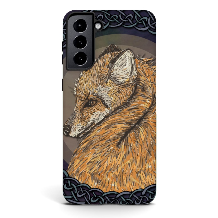 Galaxy S21 StrongFit Celtic Fox by Lotti Brown