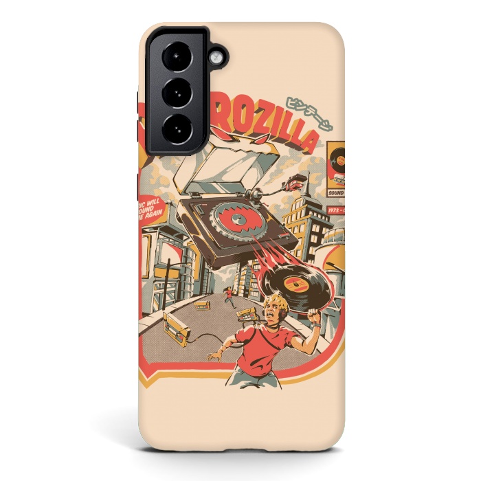 Galaxy S21 plus StrongFit Retro Soundzilla by Ilustrata