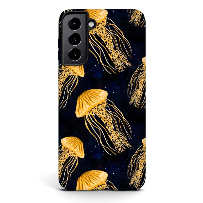Galaxy S21 StrongFit Galaxy Jellyfish Pattern by Julie Erin Designs